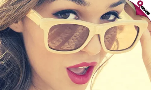 For QR65 Make a Style Statement with Bamboo Framed Sunglasses - Choose from 5 Fun Lens Colors! (QR189 Value)